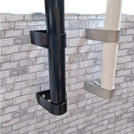 AlarmsysteemExpert.nl Cameramast 4 meter Ø 90mm met RVS muurbeugels