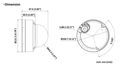 Hikvision DS-2CD2146G2H-ISU 4 MP DarkFighter AcuSense Dome Camera, PoE, Microfoon