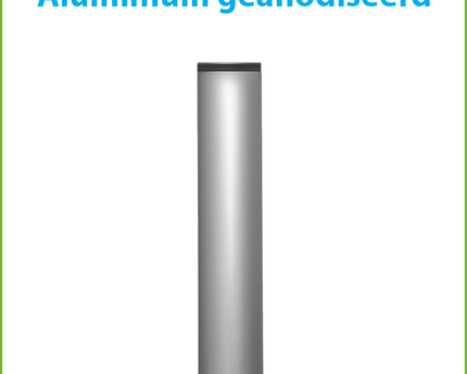 AlarmsysteemExpert.nl Cameramast 2 meter Ø 90mm met RVS muurbeugels