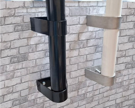 AlarmsysteemExpert.nl Cameramast 4 meter Ø 90mm met RVS muurbeugels