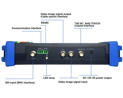 AlarmsysteemExpert.nl CCTV/ IP camera-tester voor IP, HD-TVI, HD-CVI en CVBS camera's (Tot 8MP/4K geschikt)