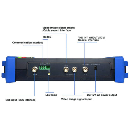 AlarmsysteemExpert.nl CCTV/ IP camera-tester voor IP, HD-TVI, HD-CVI en CVBS camera's (Tot 8MP/4K geschikt)