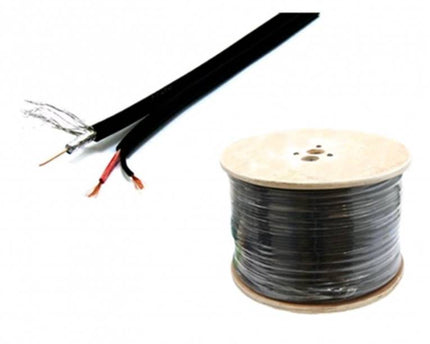 AlarmsysteemExpert.nl Coax RG59 combikabel met DC voedingskabel, 100 meter
