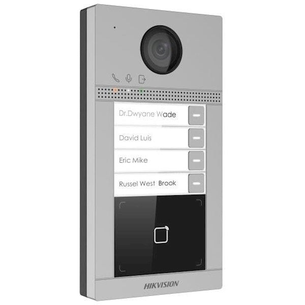 AlarmsysteemExpert.nl DS-KV8413-WME1/FLUSH Inbouw 4 beldrukkers IR verlichting PoE 12v