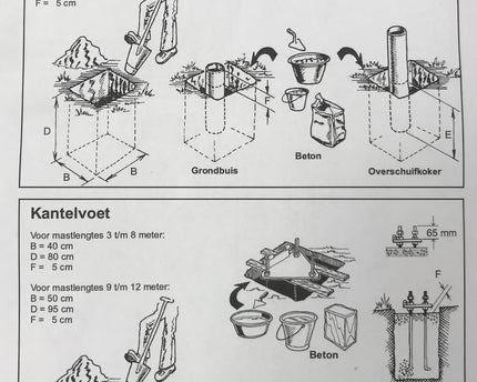 AlarmsysteemExpert.nl Lichte houtstructuur cameramast met kantelanker 4 meter