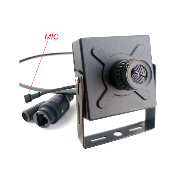 AlarmsysteemExpert.nl Pinhole IP camera 4Mp, 16mm telelens,  kijkhoek 22graden, PoE, Microfoon