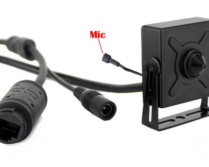 AlarmsysteemExpert.nl Pinhole IP camera 4Mp, 75 graden kijkhoek 3.7mm lens, PoE, Microfoon
