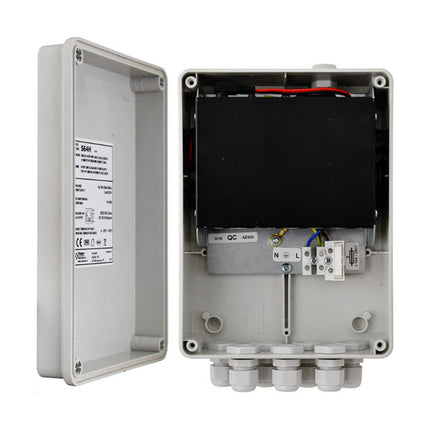 AlarmsysteemExpert.nl S64H 100Mbit switch  in IP56 buitenkast 2x uplink & 4xPoE+