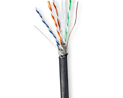 AlarmsysteemExpert.nl S/FTP CAT6 kabel voor buitengebruik op rol 100 m, 100% koper