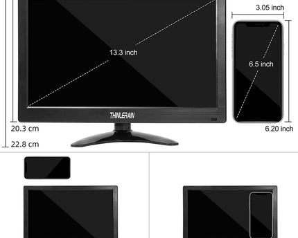 AlarmsysteemExpert.nl TFT 13" Full HD monitor incl. montagebeugel voor aan wand of bureau