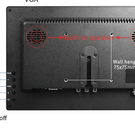 AlarmsysteemExpert.nl TFT 13" Full HD monitor incl. montagebeugel voor aan wand of bureau DEMO MODEL