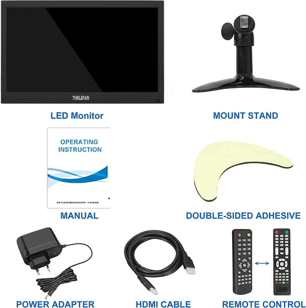 AlarmsysteemExpert.nl TFT 13" Full HD monitor incl. montagebeugel voor aan wand of bureau DEMO MODEL