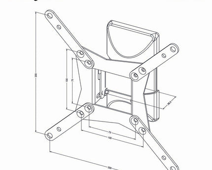 AlarmsysteemExpert.nl TV-Muurbeugel, kantelbaar voor 10-32 ", max. 30Kg. 1 scharnierpunt
