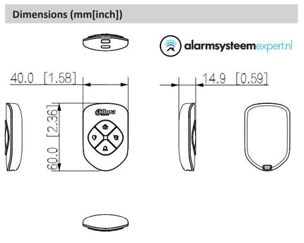 Dahua DHI-ARA24-W2(868) Draadloze Keyfob