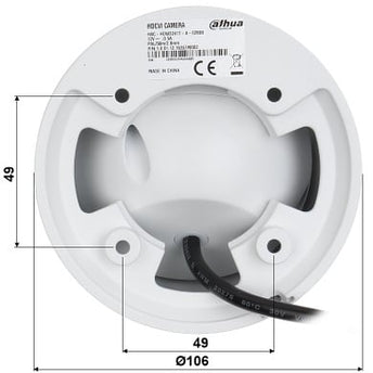 Dahua HAC-HDW2241TP-A,  2MP, HD-CVI, D/N IR 3-Axis Starlight, WDR, Eyeball 2.8mm, Lens