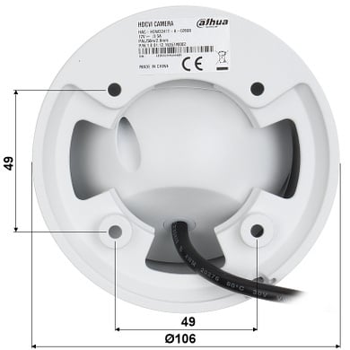 Dahua HAC-HDW2241TP-A,  2MP, HD-CVI, D/N IR 3-Axis Starlight, WDR, Eyeball 2.8mm, Lens