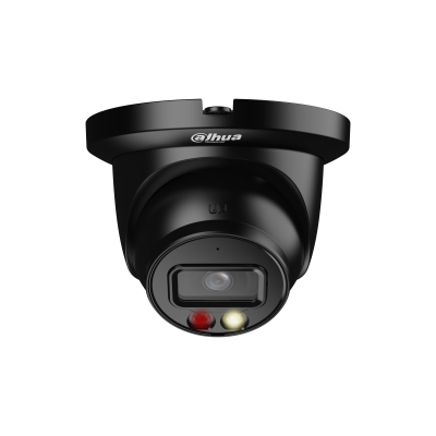 Dahua IPC-HDW2449TM-S-IL 4Mp 2.8mm H.265 Smart Dual Light Full Color, PoE  Black