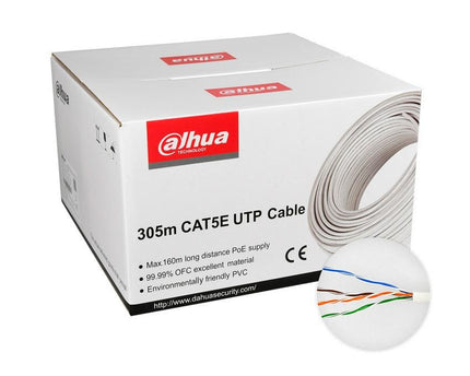Dahua Netwerkkabel CAT5E UTP kabel 305 mtr, 100% koper, solid aders