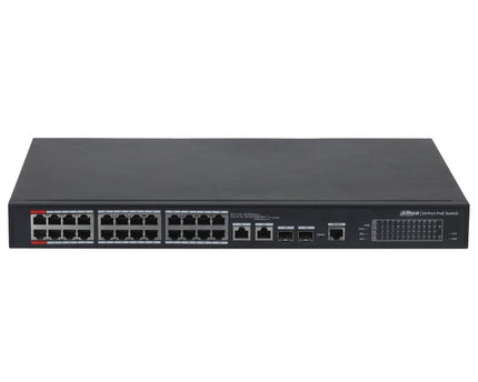 Dahua PFS4226-24ET-360,  24-port 100 Mbps + 2-port Gigabit PoE Switch, AANBIEDING