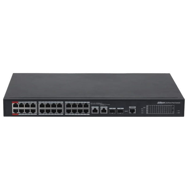 Dahua PFS4226-24ET-360,  24-port 100 Mbps + 2-port Gigabit PoE Switch, AANBIEDING
