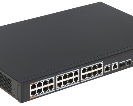 Dahua PFS4226-24ET-360,  24-port 100 Mbps + 2-port Gigabit PoE Switch, AANBIEDING