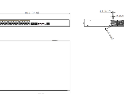 Dahua PFS4226-24ET-360,  24-port 100 Mbps + 2-port Gigabit PoE Switch, AANBIEDING