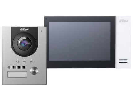 Dahua Video intercom set KTP01L incl. PoE-switch, VTO2201F-P en VTH2421FW-P binnenpost