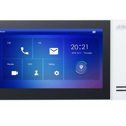 Dahua VTH2421FW-P, Binnenpost 7 inch Touch screen, wit, PoE, SIP