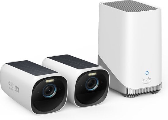 Eufy Eufycam E40, Duopack met 2 draadloze 2K camera's en Homebase 3