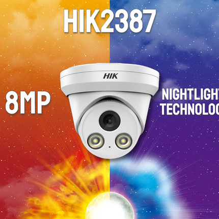 HIK HIK2387W, 8MP/4K, Full Color, Nightlight™, Microfoon, PoE