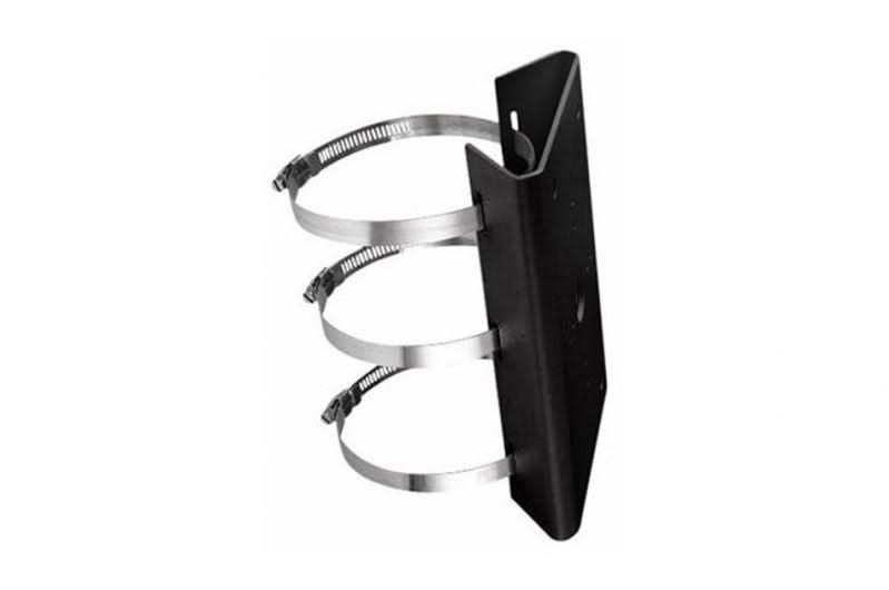 Hikvision DS-1275ZJ-SUS Black, zwarte paalmontagebeugel met klemmen