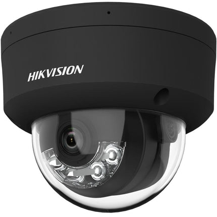 Hikvision DS-2CD2143G2-LIS2U Zwart, 4MP Dome Netwerk Camera AcuSense Smart Hybrid Light PoE en 2x Microfoon