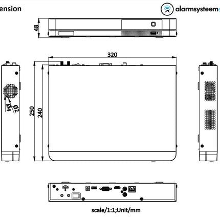 Hikvision DS-7604NI-K1/4G NVR 4 kanalen 4K met HDMI en 4G