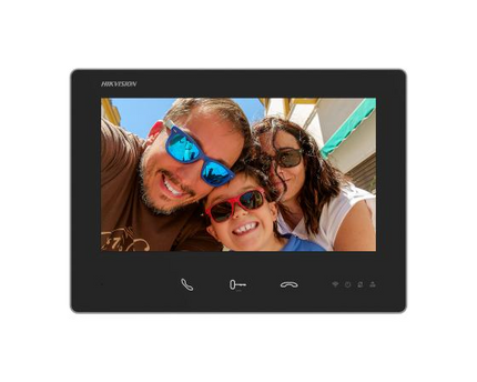 Hikvision DS-KH7300EY-WTE2, 2-Draads Modulaire intercom, zwarte binnenpost, WiFi