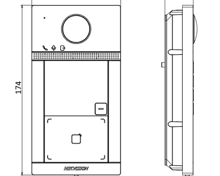 Hikvision DS-KV8113-WME1 Inbouw 1 beldrukker IR verlichting PoE 12v