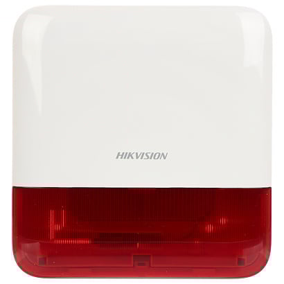 Hikvision DS-PS1-E-WE Buitensirene Rode kap