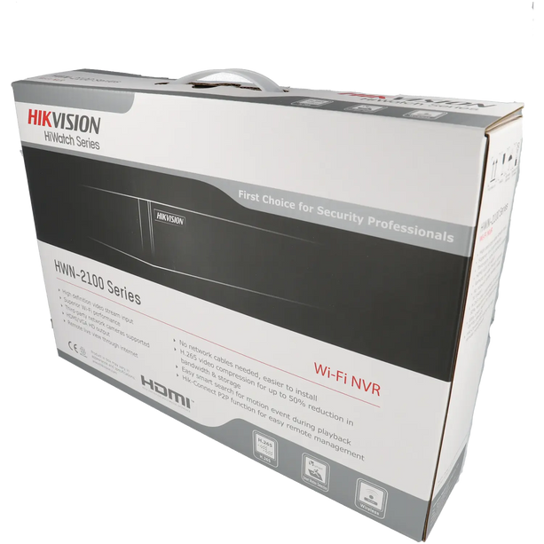 Hikvision HWN-2104MH-W, 4 Kanaals WiFi NVR, Zonder PoE, Max 4MP camera's