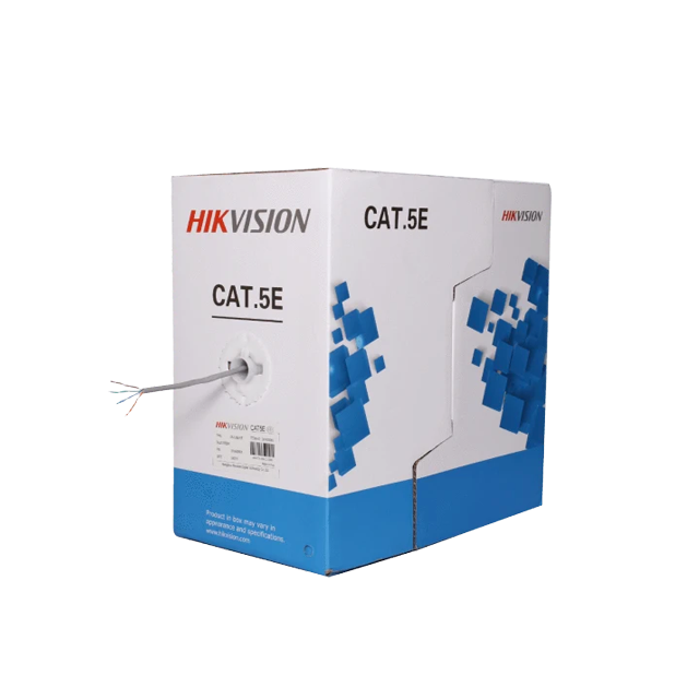 Hikvision Netwerkkabel CAT5e UTP, 305 mtr, 100% koper, Solid aders