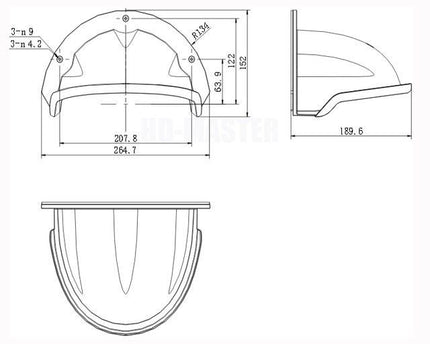 Hikvision Regenkap DS-1250ZJ tbv domecamera's