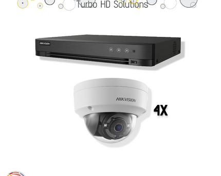Hikvision Turbo HD Set | 4x Dome | 5 Megapixel |