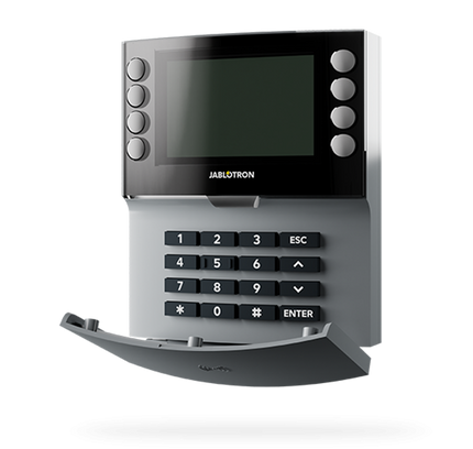 Jablotron JA-115E-GR, Bedraad bedienpaneel met toetsenbord, LCD en RFID lezer