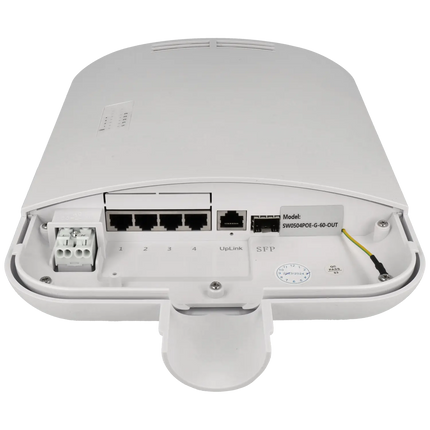 Movok 6 Poorts PoE Gigabit Buiten Switch, IP65 4x PoE, 2x Uplink