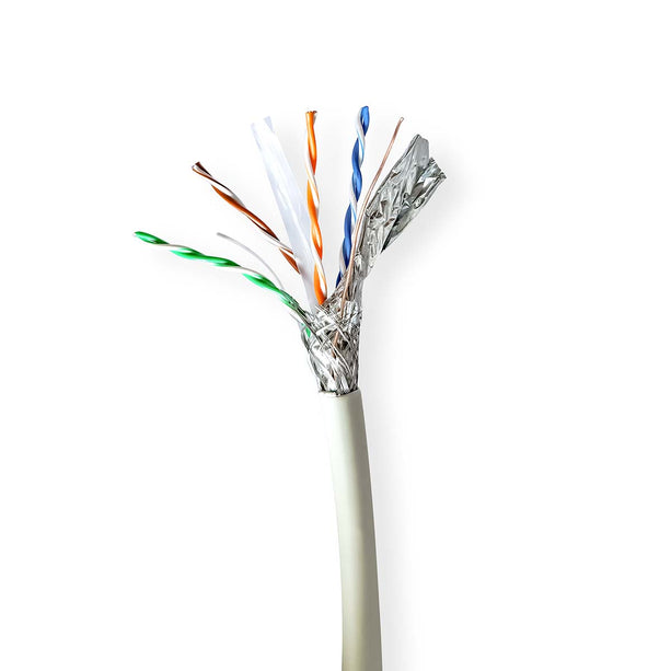 Nedis Netwerkkabel CAT6A  S/FTP, 305 mtr op rol, 100% koper, Solid aders