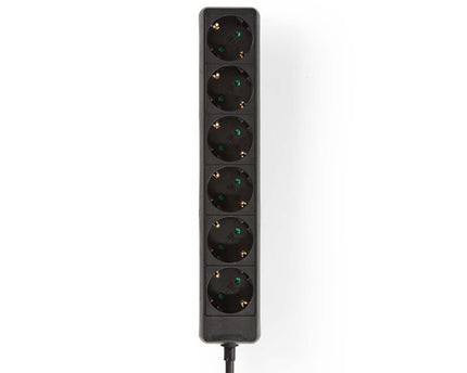 Nedis Stekkerdoos met randaarde, 16 A, 6-wegs, 3m