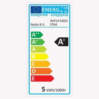 Nedis Wi-Fi Smart LED Filament Lamp | E27 | ST64 | 5 W | 500 lm