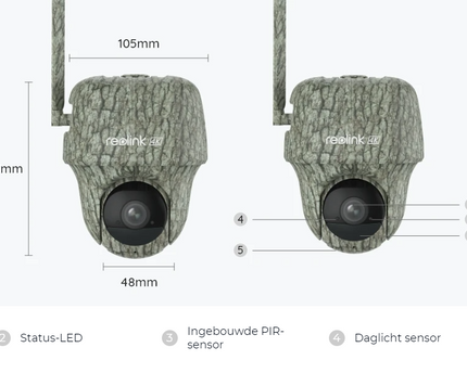 Reolink Wildlife 4K camera G450 + Zonnepaneel 4G LTE